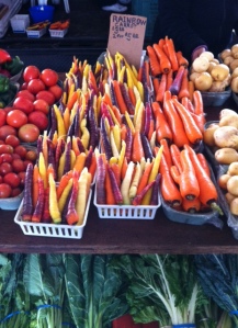 Carrots in all colours, Minneapolis Farmers' Market.
