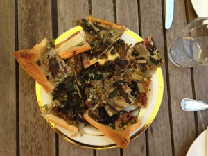 Probably the only "classic" at Dinner Exchange: Sandra's chard tarte.